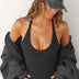 Women's Sleeveless V Neck Ribbed Tank Top Casual Basic Top in Black White Gray - Spring Summer 2025 Fashion Camisole Wholesale