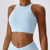 Women Seamless Rib Yoga Bra Female Fitness Crop Top Workout Gym Push Up Training Bra Athletic Back Hollow Yoga Vest Sportswear