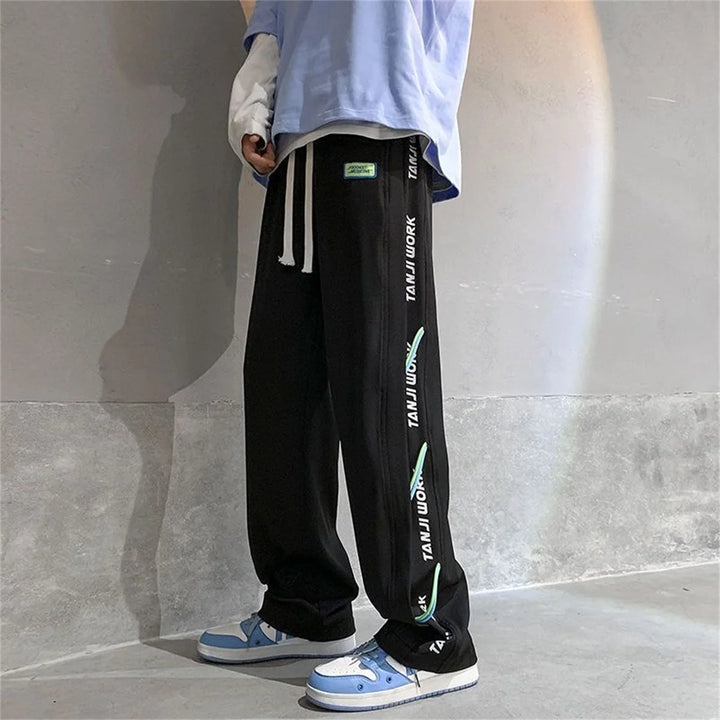 2025 New Fashion Trends Men's Casual Pants Processing Pants Thin Loose Oversized Elastic Breathable and Ventilated Pants