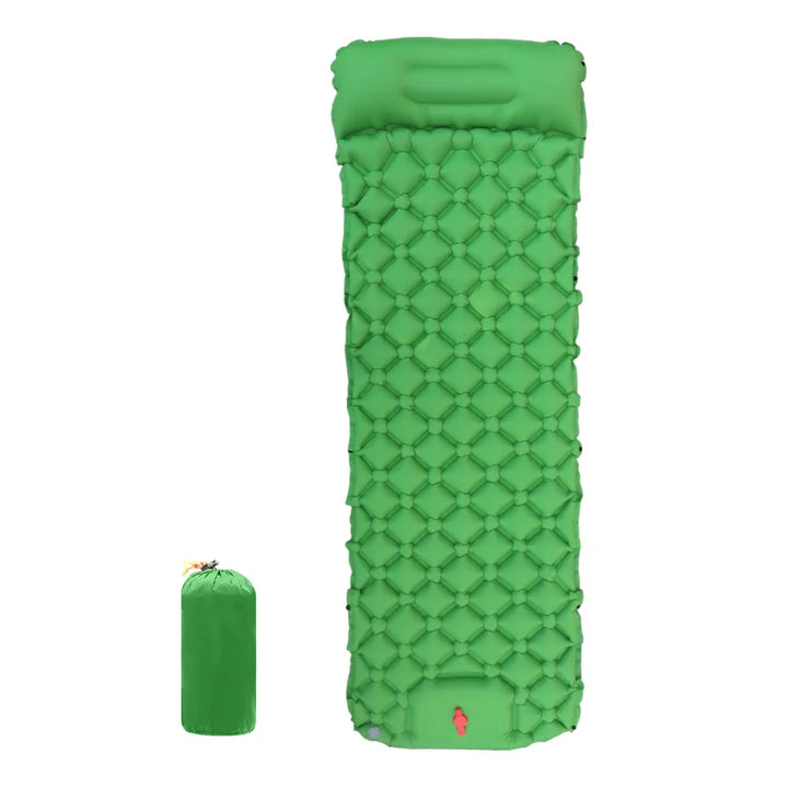 TPU Inflatable Camping Mat With Pillow Cushion, Outdoor Travel Sleeping Mat, Hiking And Mountaineering Self Inflating Mattress