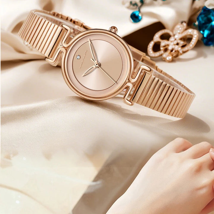 2025 New Women's Watch Top Brand Leisure Fashion 29mm Mini Dial Stainless Steel Mesh Strap Nordic Simple 3Bar Waterproof Watches