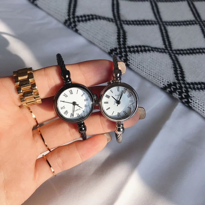 Women's Fashion Exquisite Roma Retro Watches Elegant Ladies Design Small Wristwatches Vintage Stainless Steel Female Dress Watch